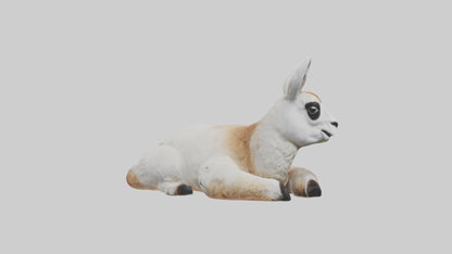 3D model Llama lying down model VR / AR / low-poly
