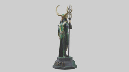 3D model Loki statue model VR / AR / low-poly