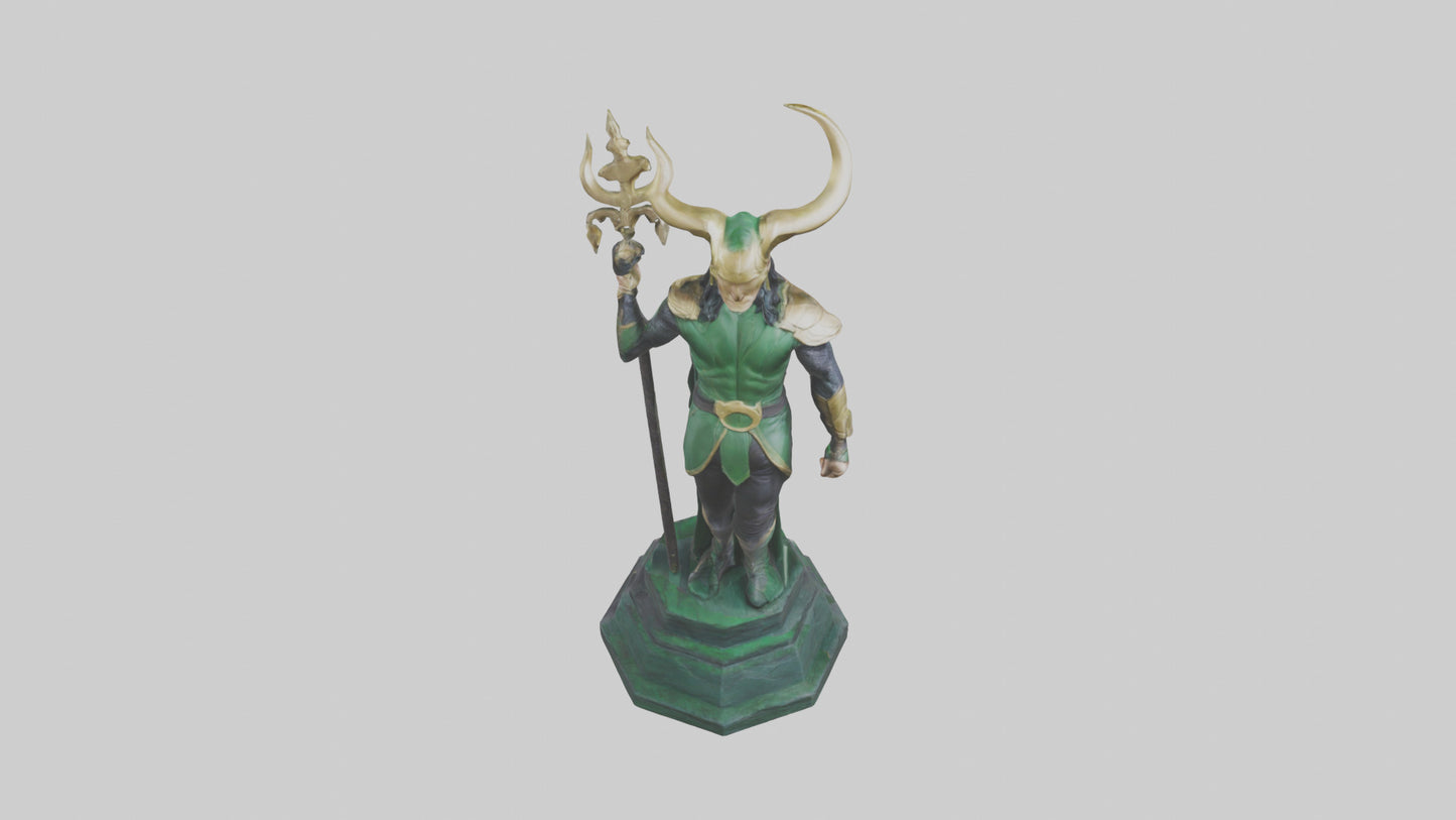 3D model Loki statue model VR / AR / low-poly