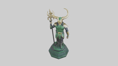 3D model Loki statue model VR / AR / low-poly