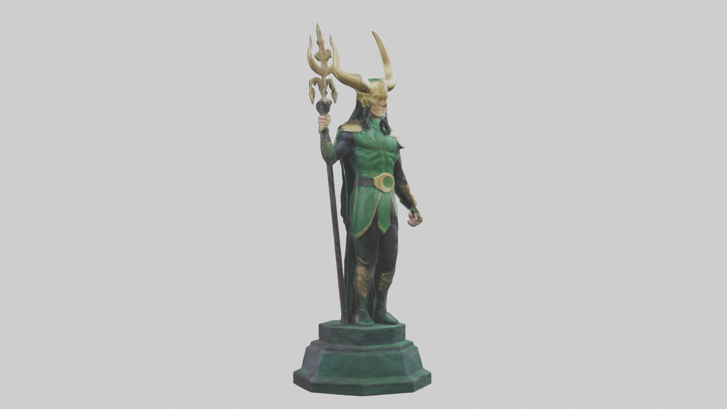 3D model Loki statue model VR / AR / low-poly