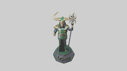 3D model Loki statue model VR / AR / low-poly