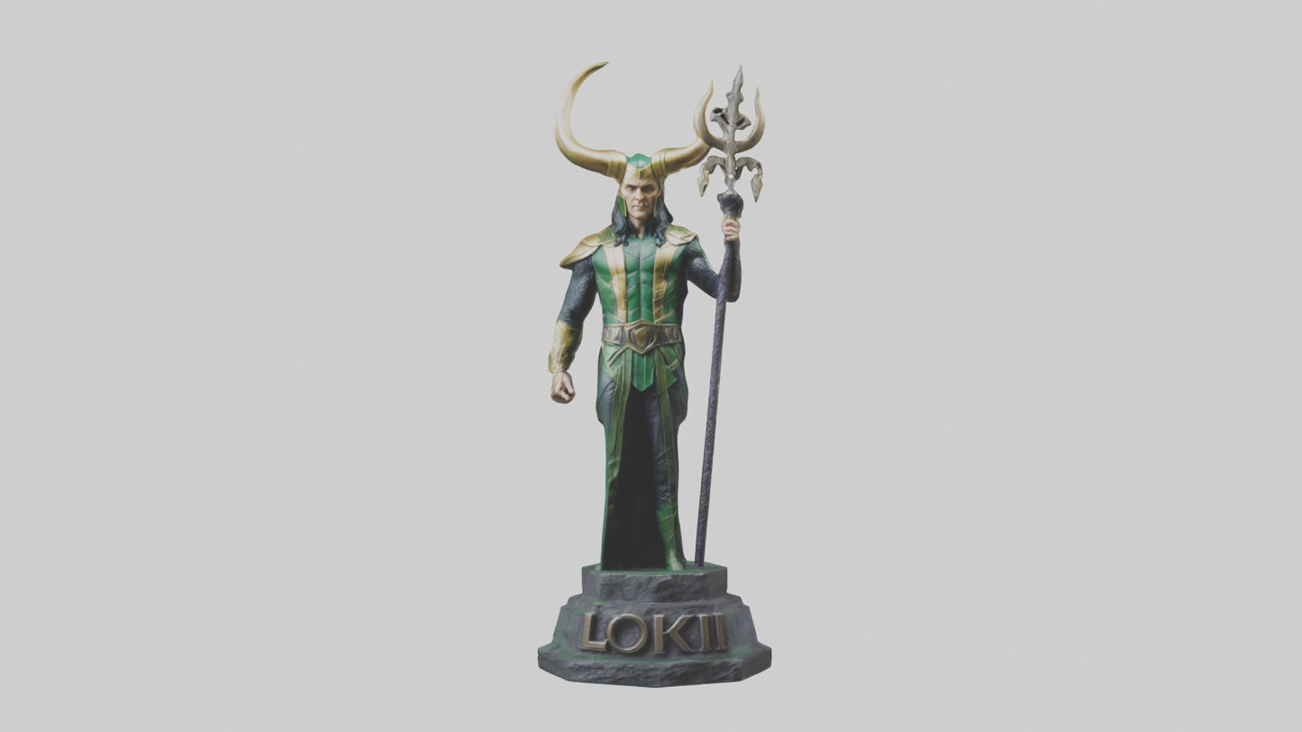 3D model Loki statue model VR / AR / low-poly
