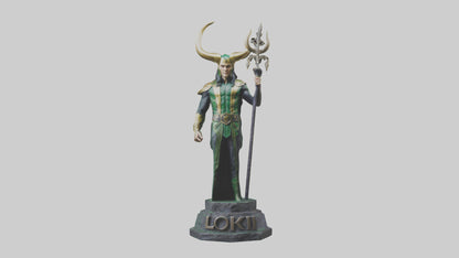 3D model Loki statue model VR / AR / low-poly
