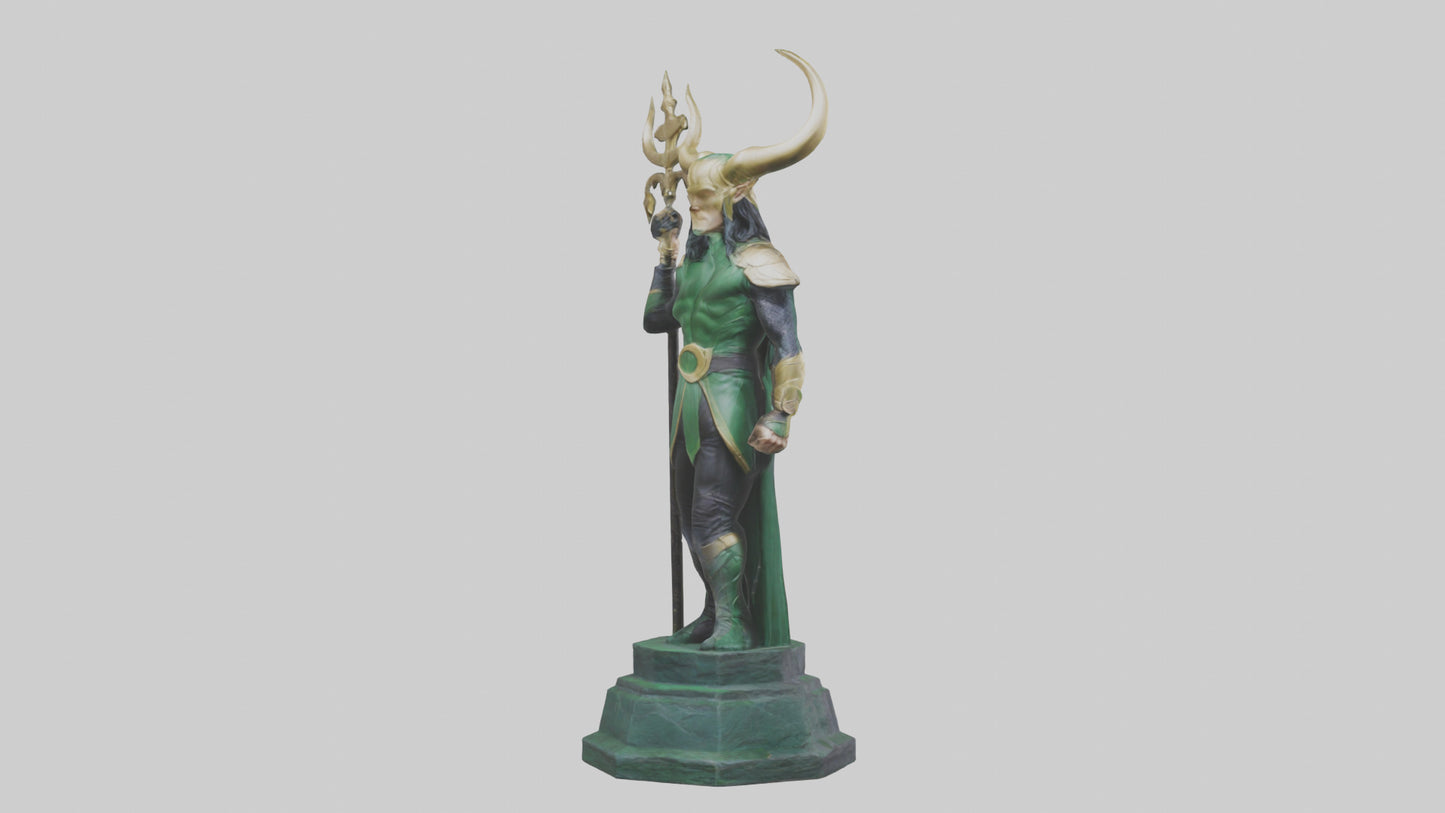 3D model Loki statue model VR / AR / low-poly