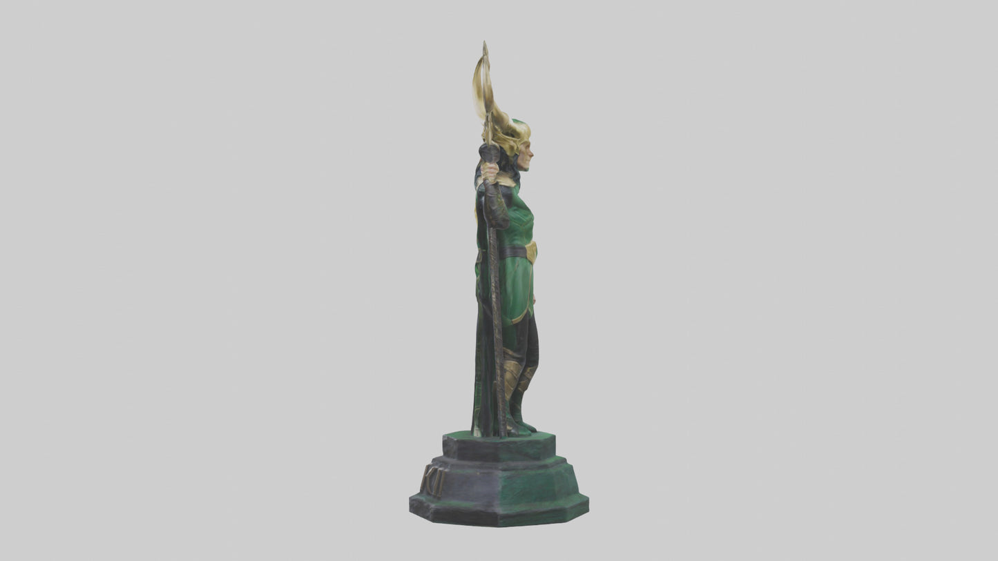 3D model Loki statue model VR / AR / low-poly