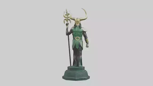 3D model Loki statue model VR / AR / low-poly