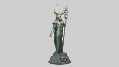 3D model Loki statue model VR / AR / low-poly