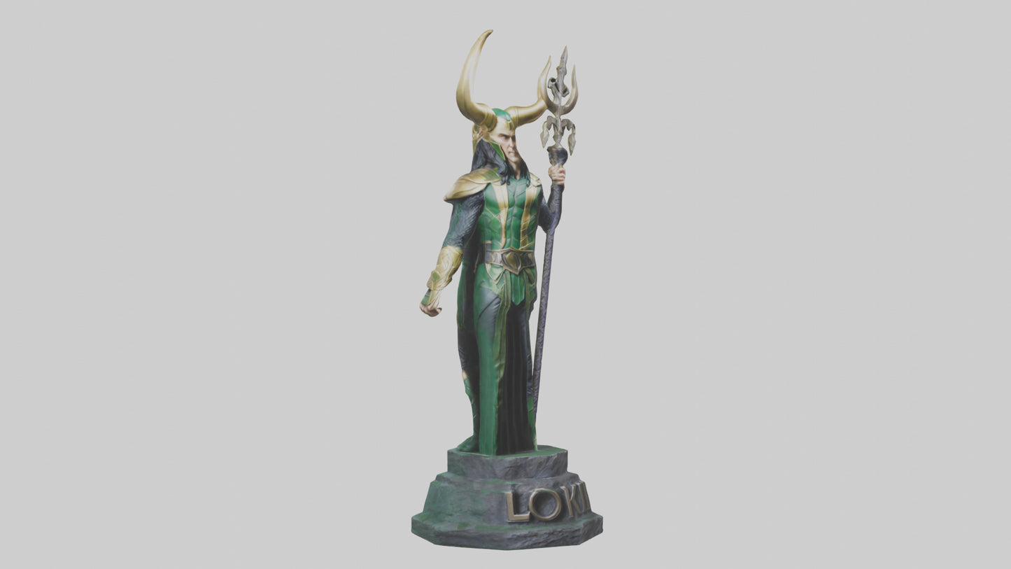 3D model Loki statue model VR / AR / low-poly
