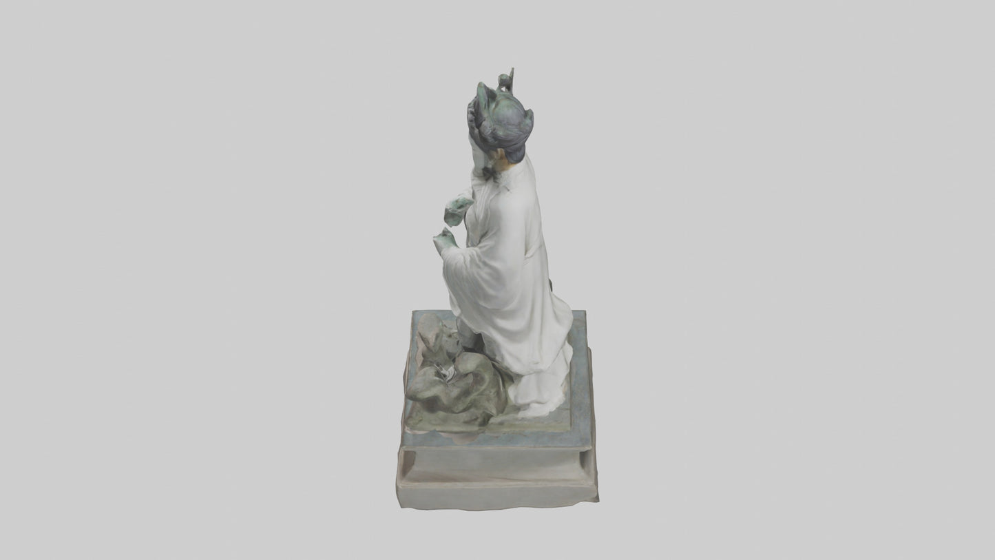 3D model Longmu statue model VR / AR / low-poly