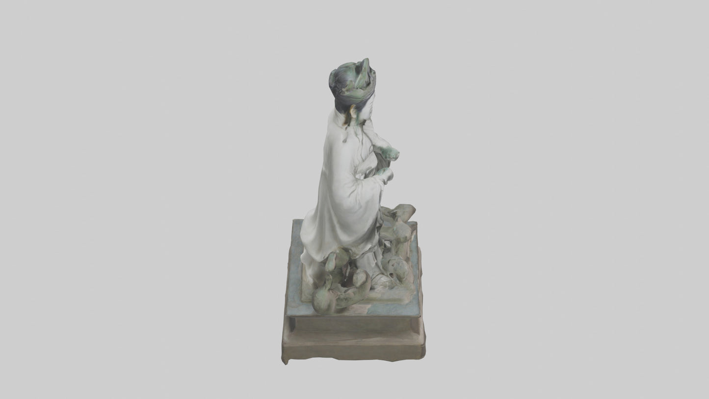 3D model Longmu statue model VR / AR / low-poly