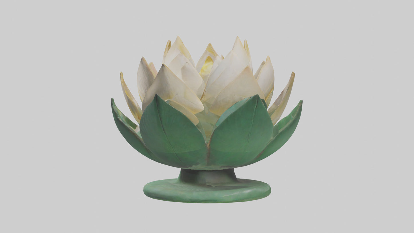 3D model Lotus Blossom Sculpture model VR / AR / low-poly