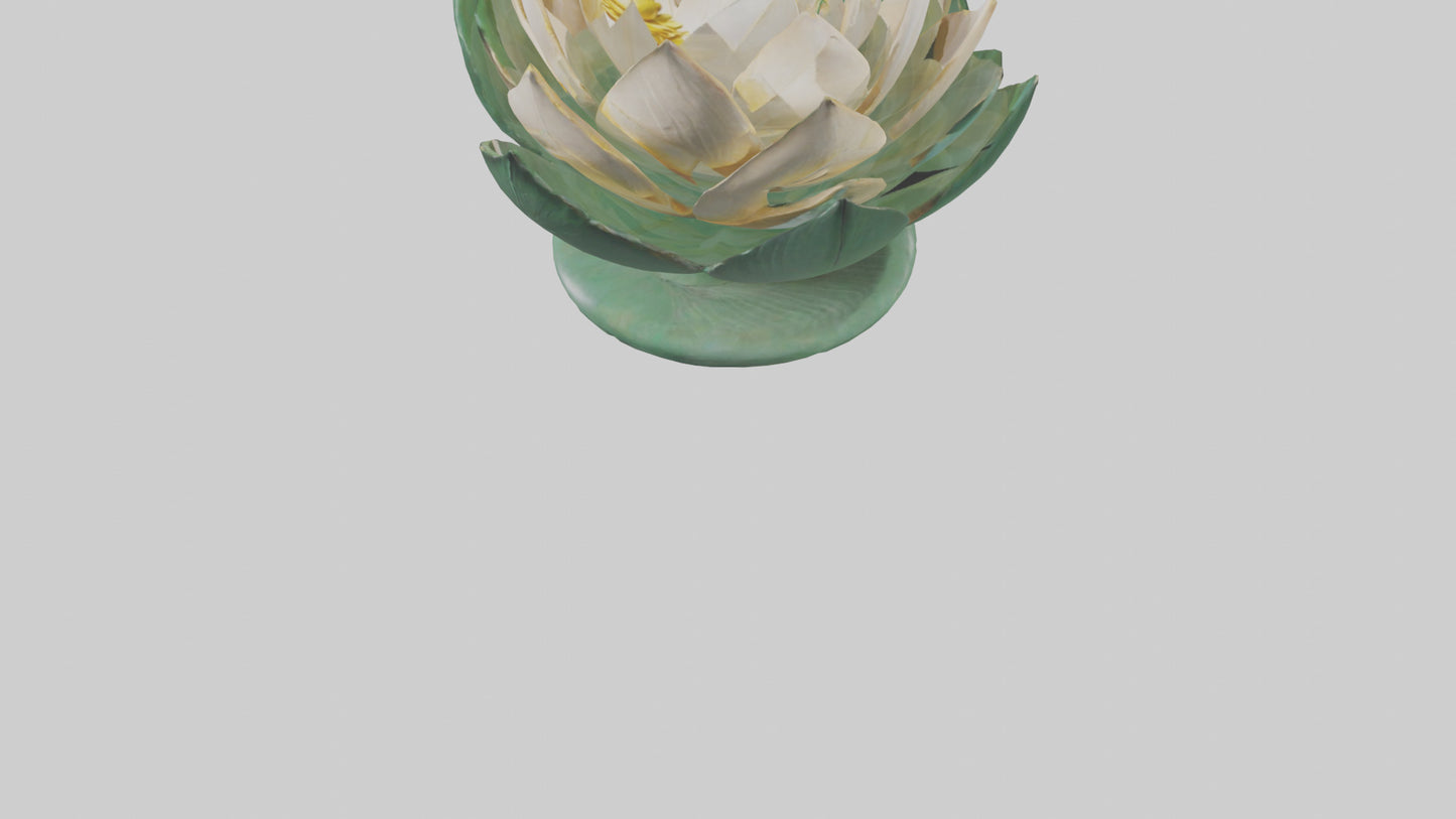 3D model Lotus Blossom Sculpture model VR / AR / low-poly