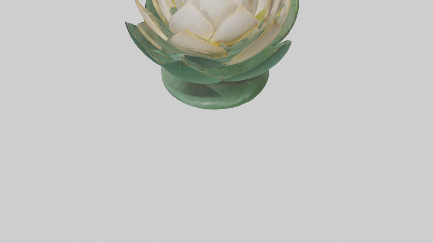 3D model Lotus Blossom Sculpture model VR / AR / low-poly