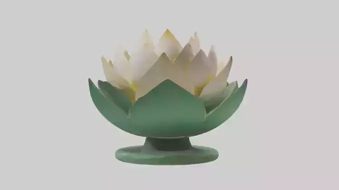 3D model Lotus Blossom Sculpture model VR / AR / low-poly