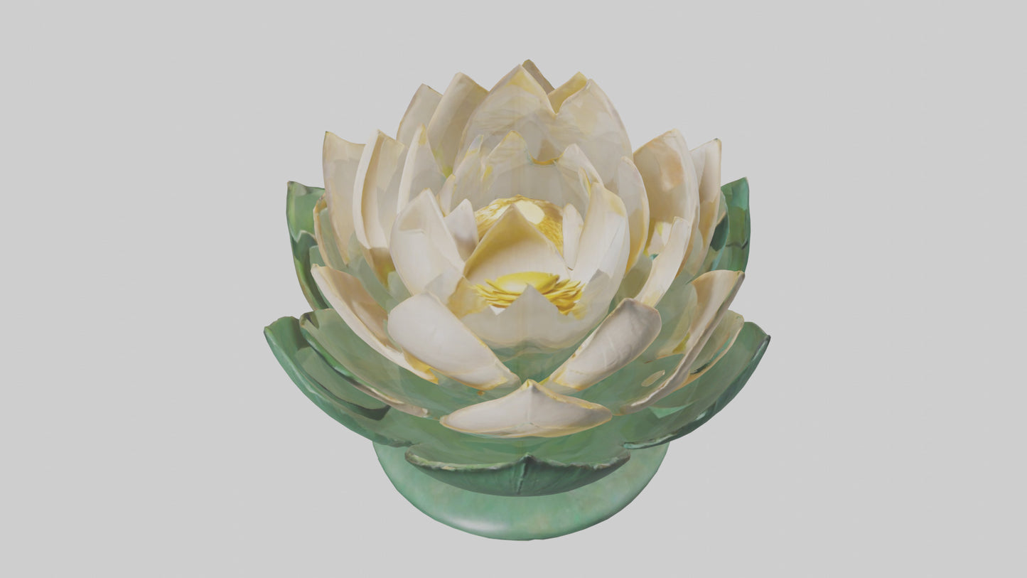 3D model Lotus Blossom Sculpture model VR / AR / low-poly