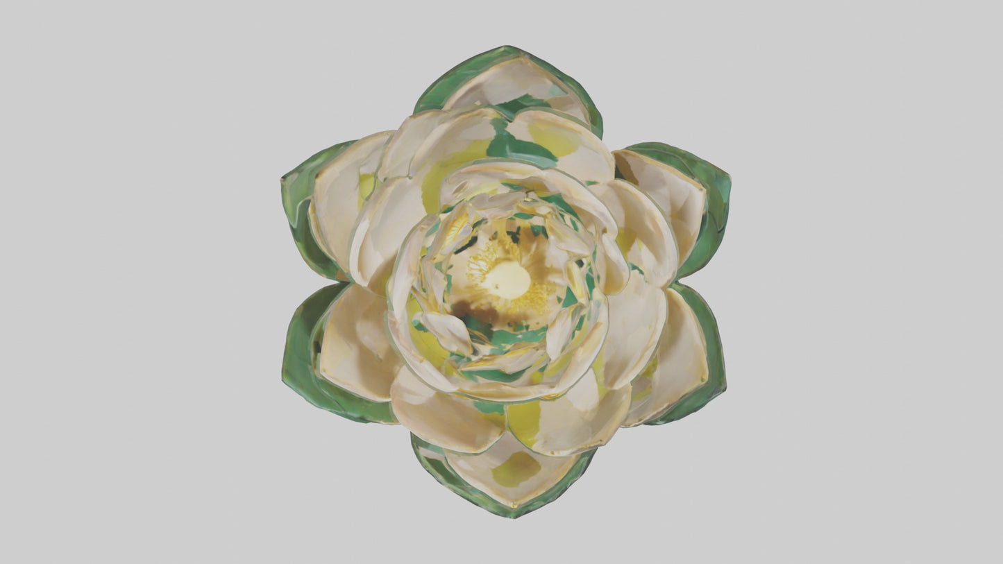 3D model Lotus Blossom Sculpture model VR / AR / low-poly