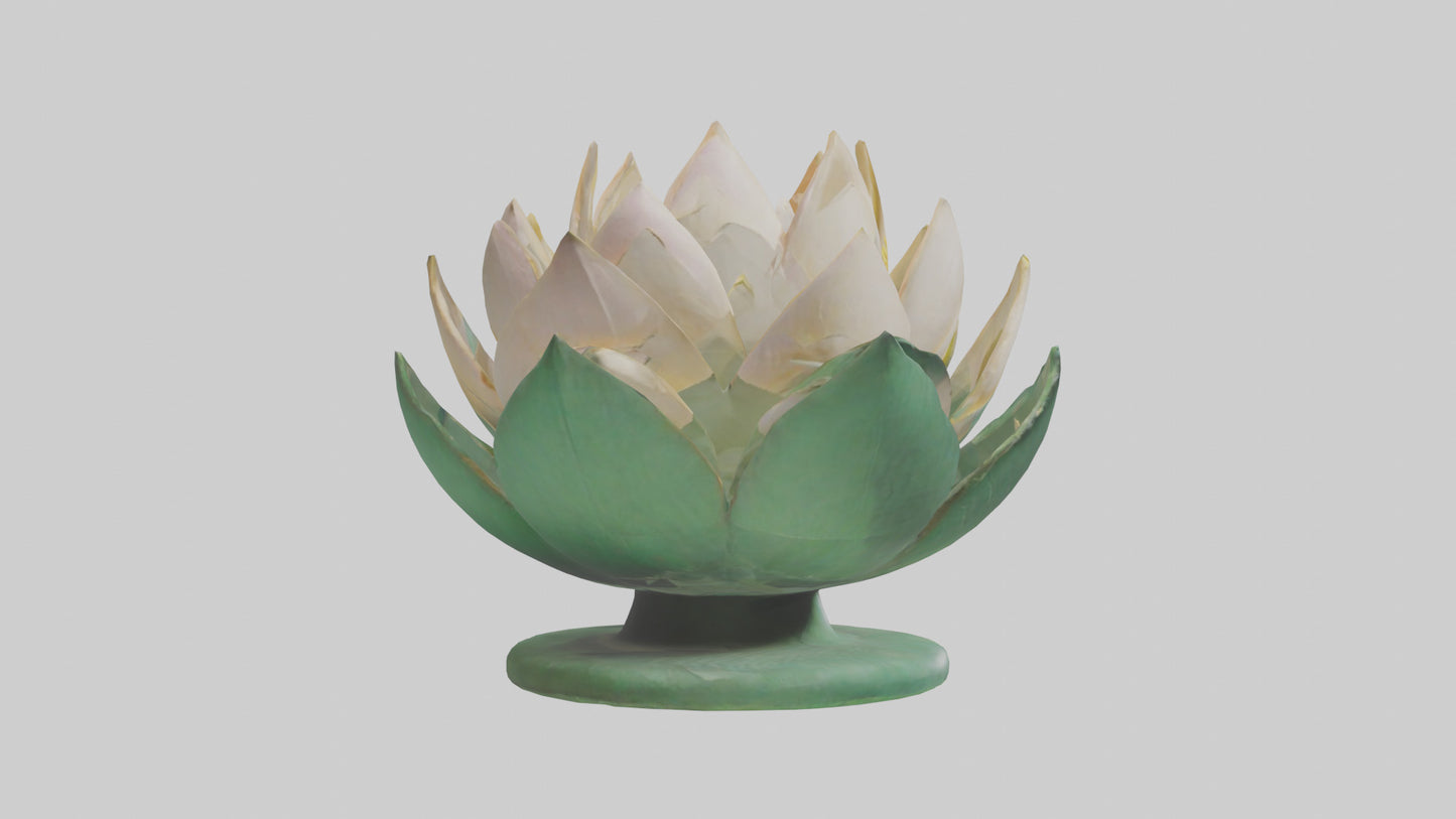 3D model Lotus Blossom Sculpture model VR / AR / low-poly