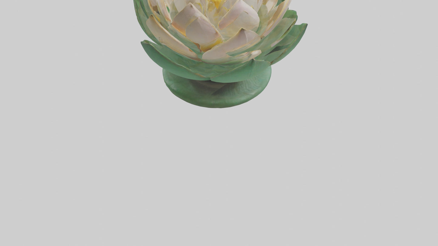 3D model Lotus Blossom Sculpture model VR / AR / low-poly