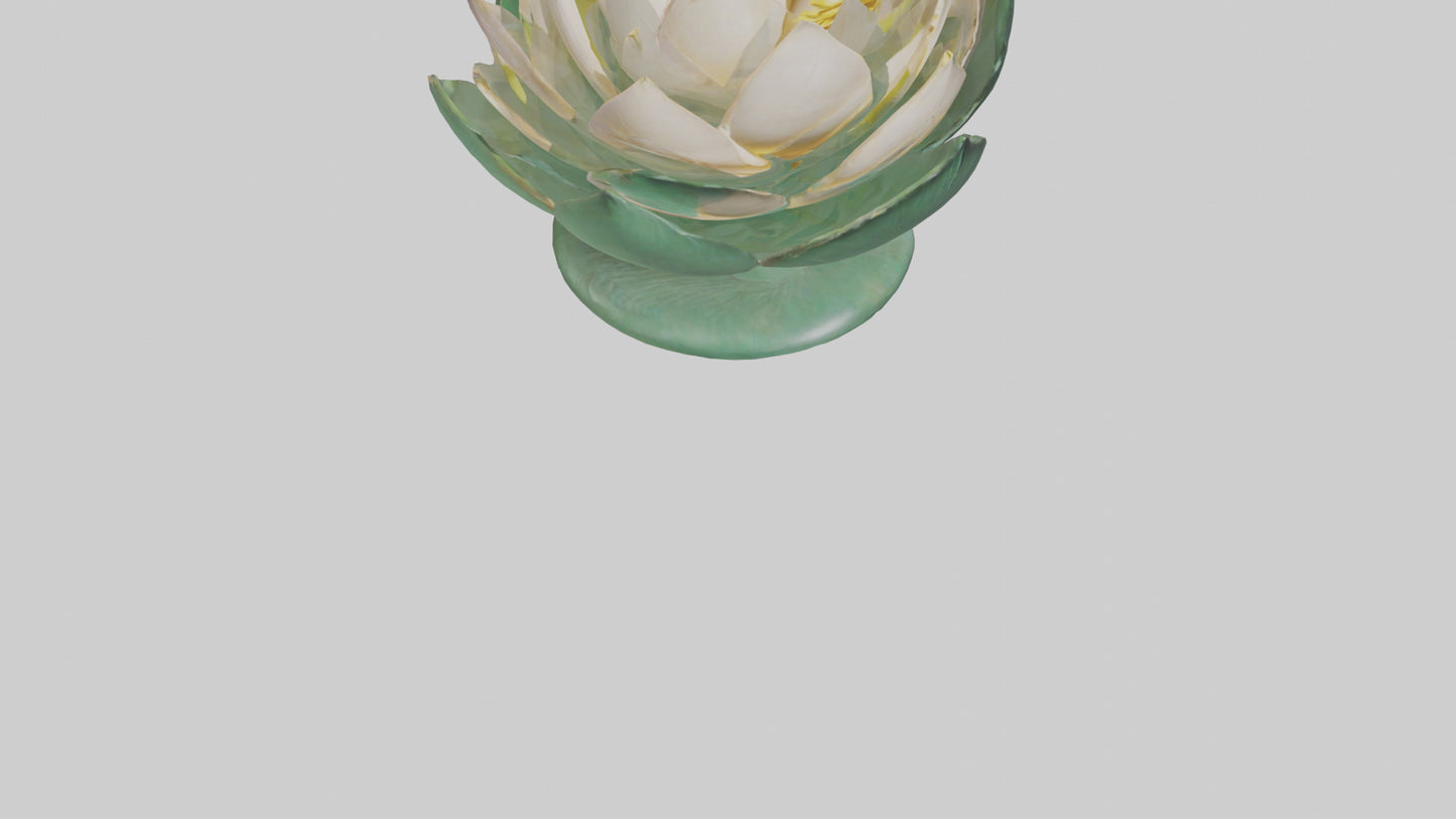 3D model Lotus Blossom Sculpture model VR / AR / low-poly