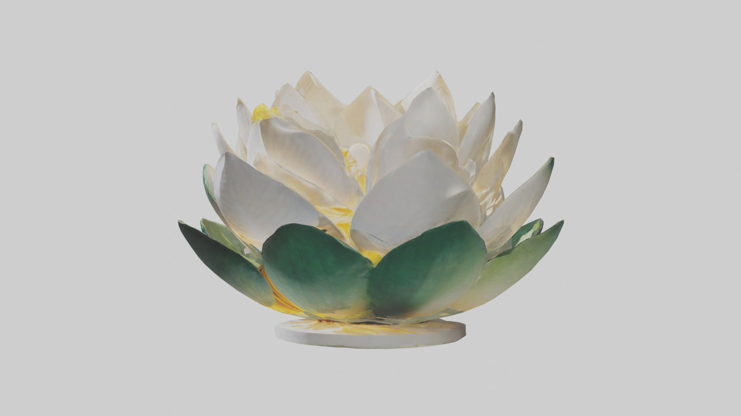3D model Lotus Flower in Motion Sculpture model VR / AR / low-poly