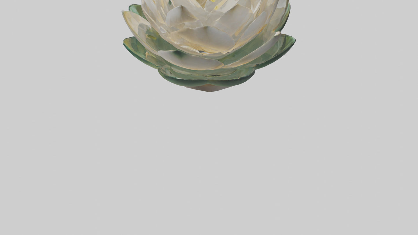 3D model Lotus Flower in Motion Sculpture model VR / AR / low-poly