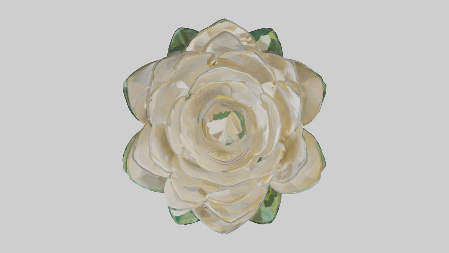 3D model Lotus Flower in Motion Sculpture model VR / AR / low-poly