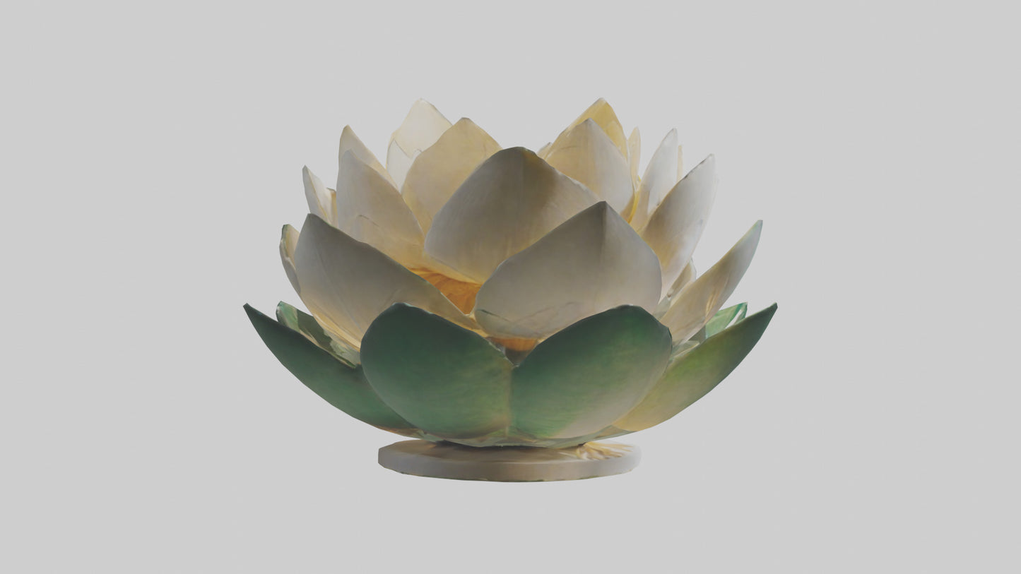 3D model Lotus Flower in Motion Sculpture model VR / AR / low-poly