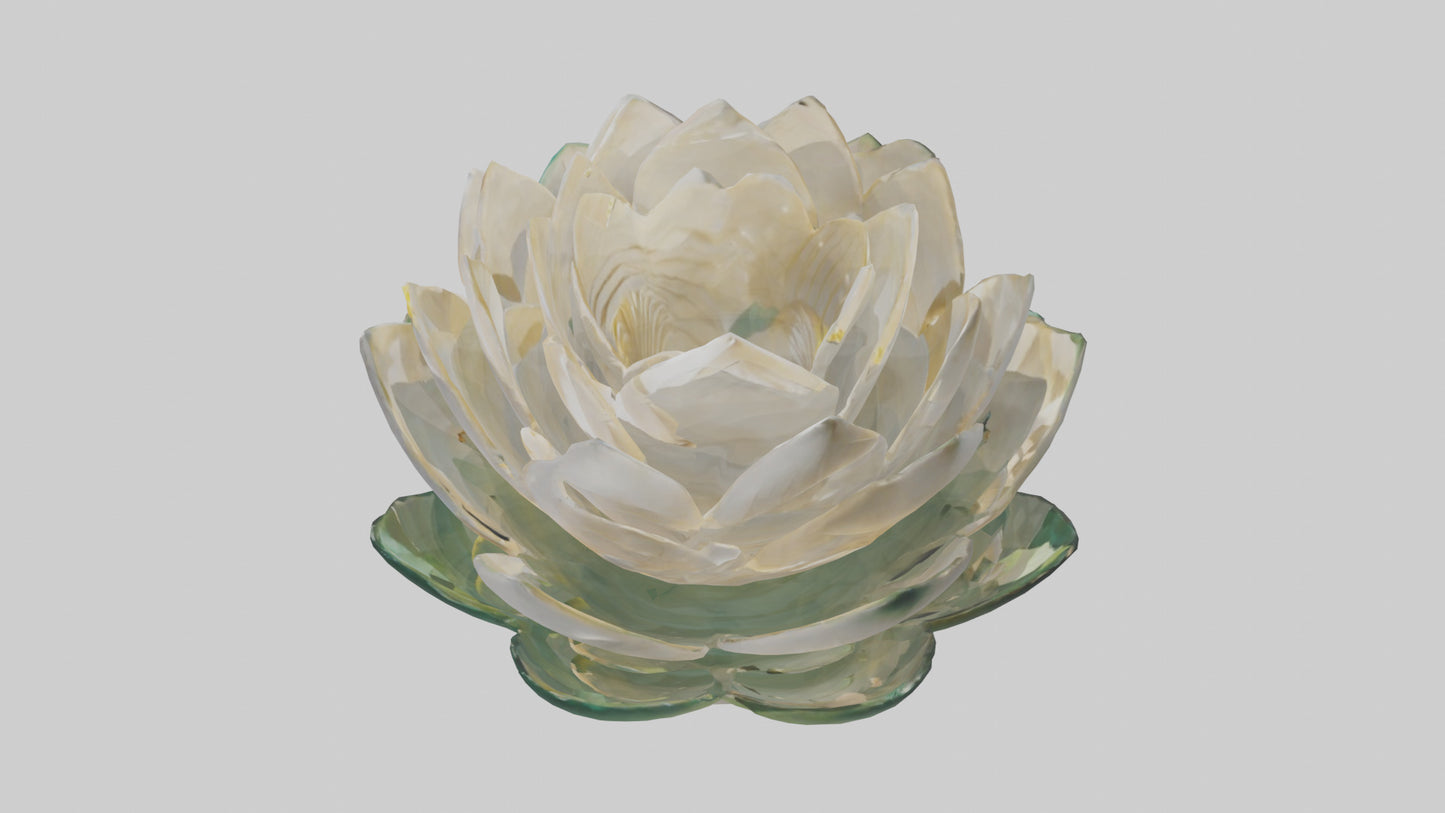 3D model Lotus Flower in Motion Sculpture model VR / AR / low-poly