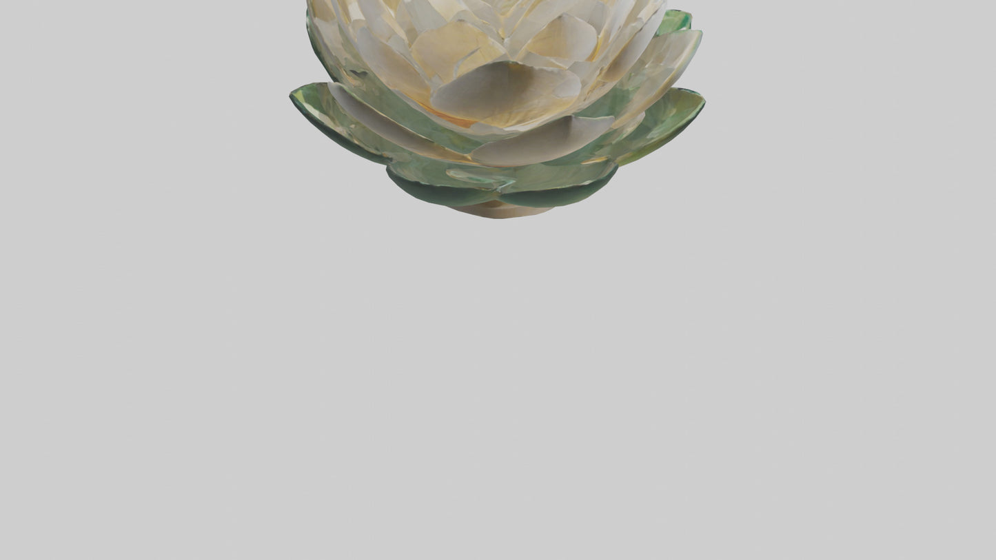 3D model Lotus Flower in Motion Sculpture model VR / AR / low-poly