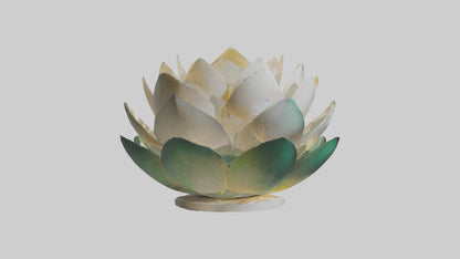 3D model Lotus Flower in Motion Sculpture model VR / AR / low-poly
