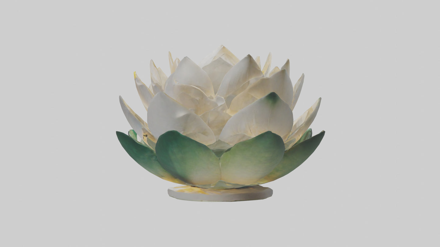 3D model Lotus Flower in Motion Sculpture model VR / AR / low-poly
