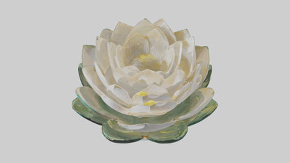 3D model Lotus Flower in Motion Sculpture model VR / AR / low-poly