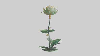 3D model Lotus Stem Sculpture model VR / AR / low-poly