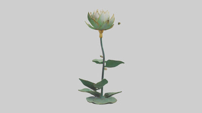3D model Lotus Stem Sculpture model VR / AR / low-poly
