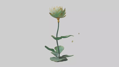 3D model Lotus Stem Sculpture model VR / AR / low-poly