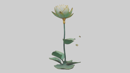 3D model Lotus Stem Sculpture model VR / AR / low-poly
