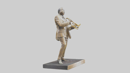 Louis Armstrong statue model VR / AR / low-poly