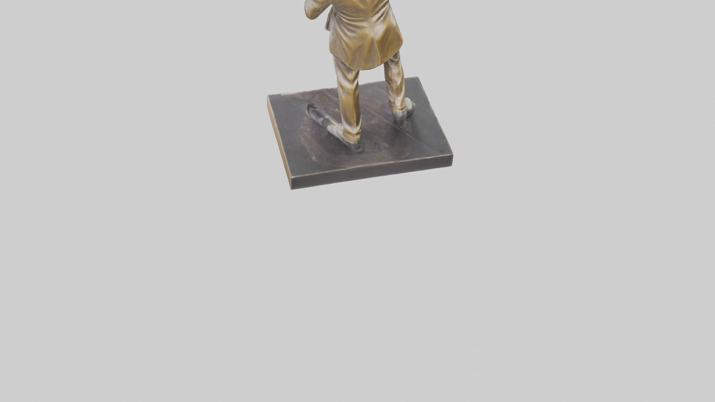 Louis Armstrong statue model VR / AR / low-poly
