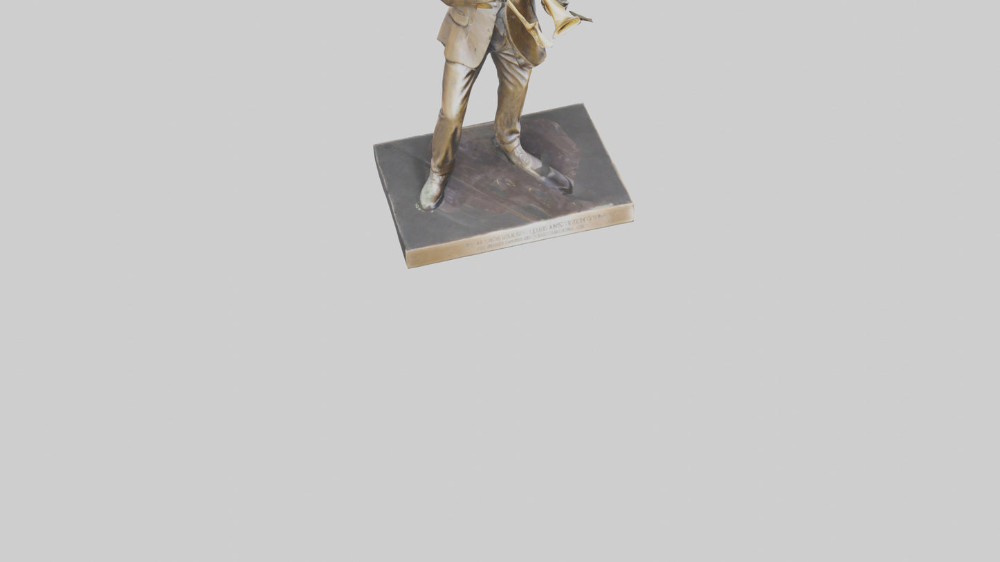 Louis Armstrong statue model VR / AR / low-poly