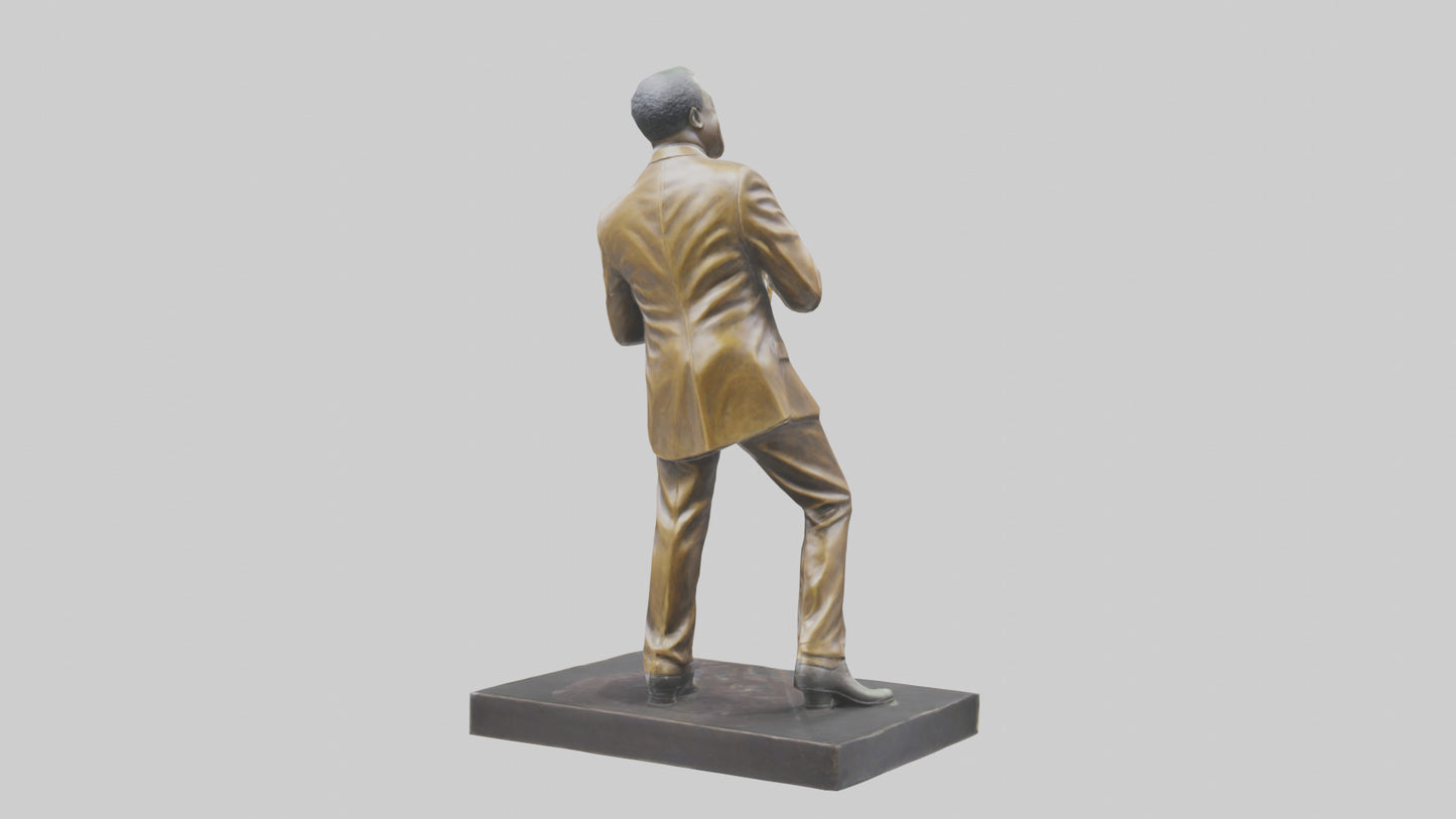 Louis Armstrong statue model VR / AR / low-poly