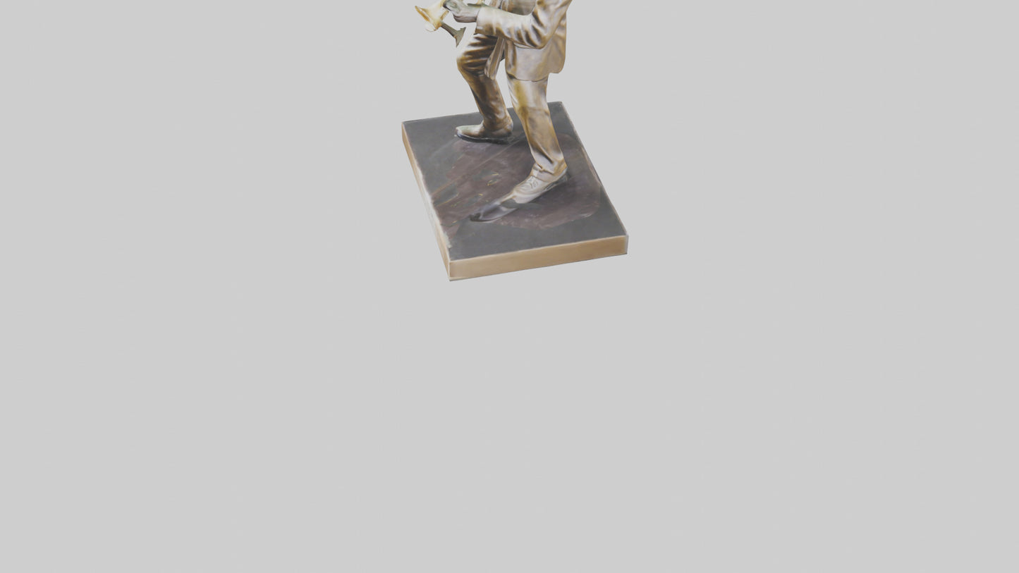 Louis Armstrong statue model VR / AR / low-poly
