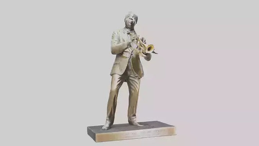 Louis Armstrong statue model VR / AR / low-poly