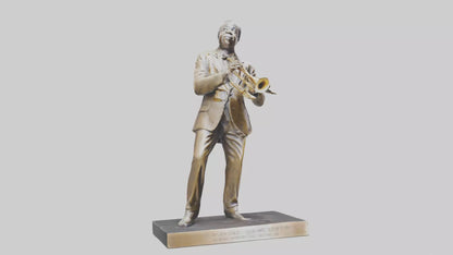 Louis Armstrong statue model VR / AR / low-poly