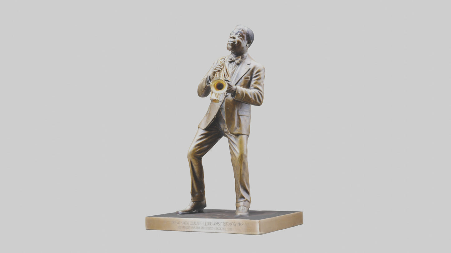 Louis Armstrong statue model VR / AR / low-poly