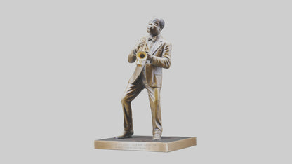 Louis Armstrong statue model VR / AR / low-poly