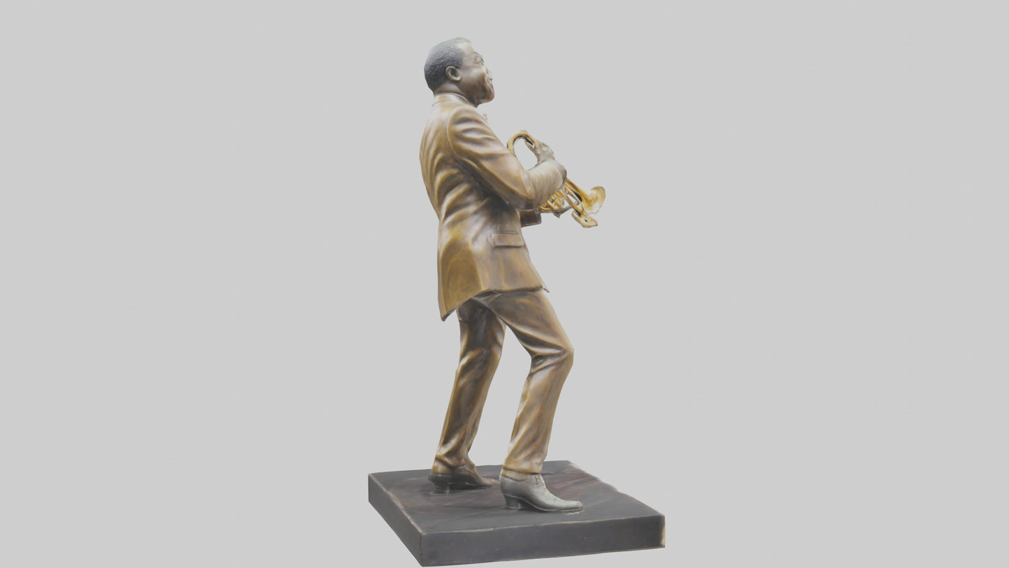 Louis Armstrong statue model VR / AR / low-poly