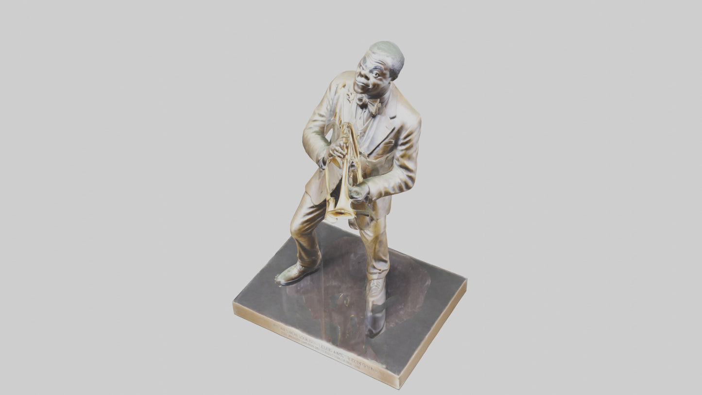Louis Armstrong statue model VR / AR / low-poly