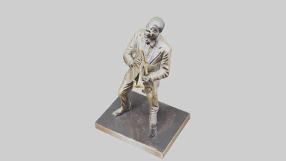 Louis Armstrong statue model VR / AR / low-poly