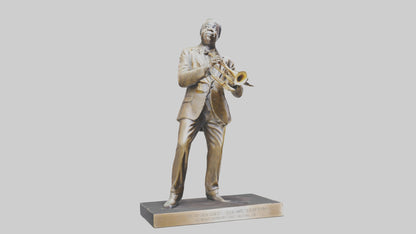 Louis Armstrong statue model VR / AR / low-poly